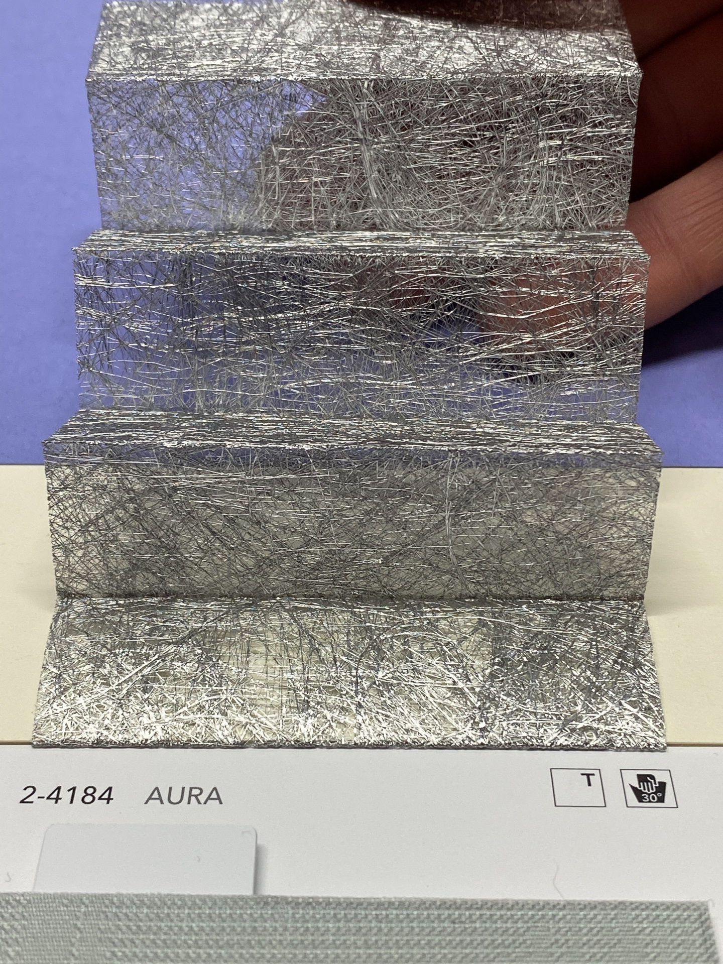 MHZ Plissee Stoff Muster aus der Farbkarte "10 Modern Grey" | Material: 75 % PES / 25 % PA