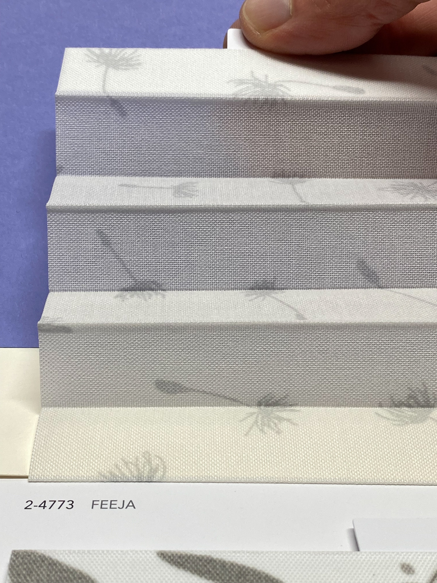 MHZ Plissee Stoff Muster aus der Farbkarte "11 Modern Grey" | Material: 100 % PES