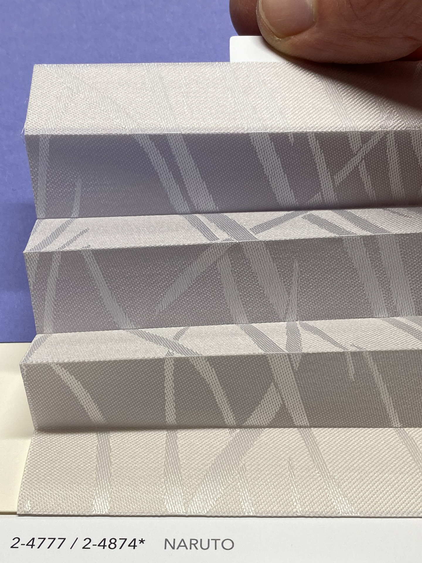 MHZ Plissee Stoff Muster aus der Farbkarte "11 Modern Grey" | Material: 100 % PES