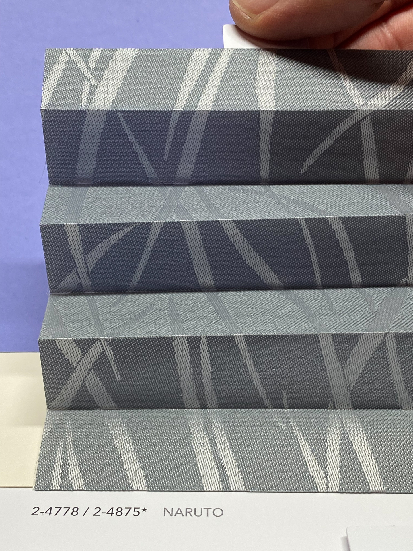 MHZ Plissee Stoff Muster aus der Farbkarte "11 Modern Grey" | Material: 100 % PES