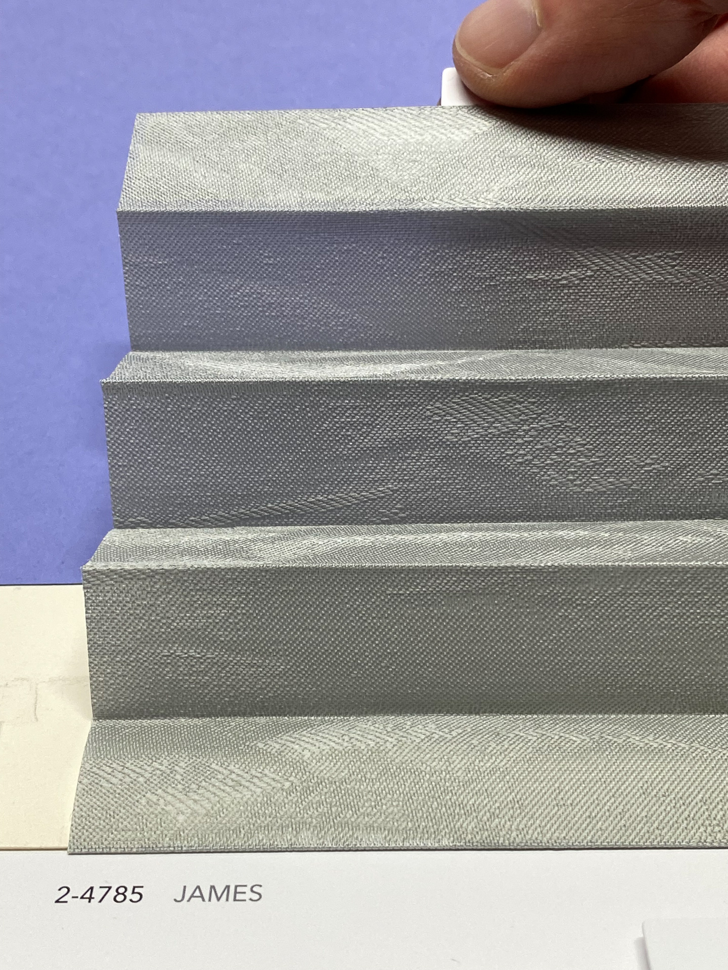 MHZ Plissee Stoff Muster aus der Farbkarte "11 Modern Grey" | Material: 100 % RPES