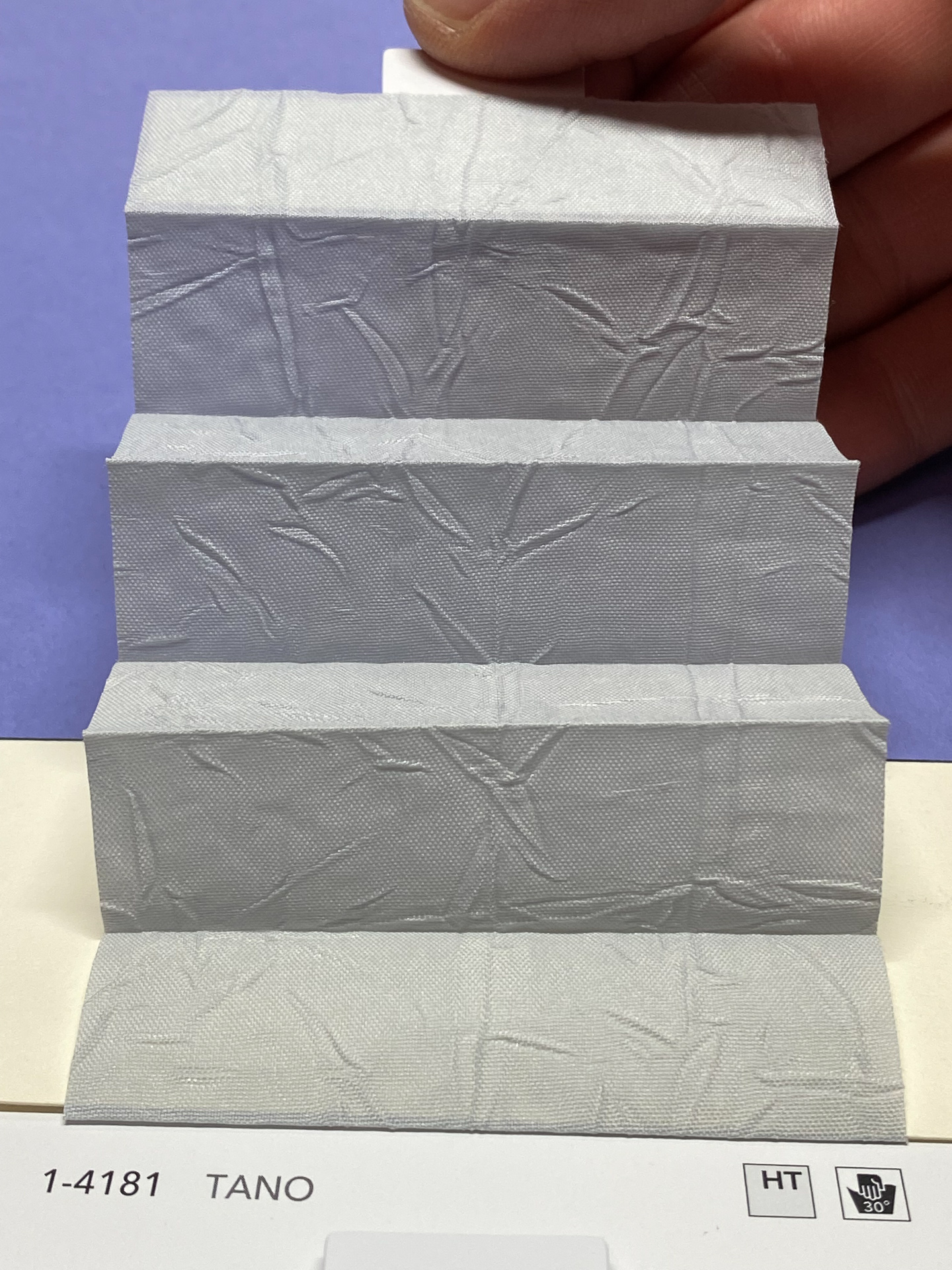 MHZ Plissee Stoff Muster aus der Farbkarte "12 Modern Grey" | Material: 100 % PES