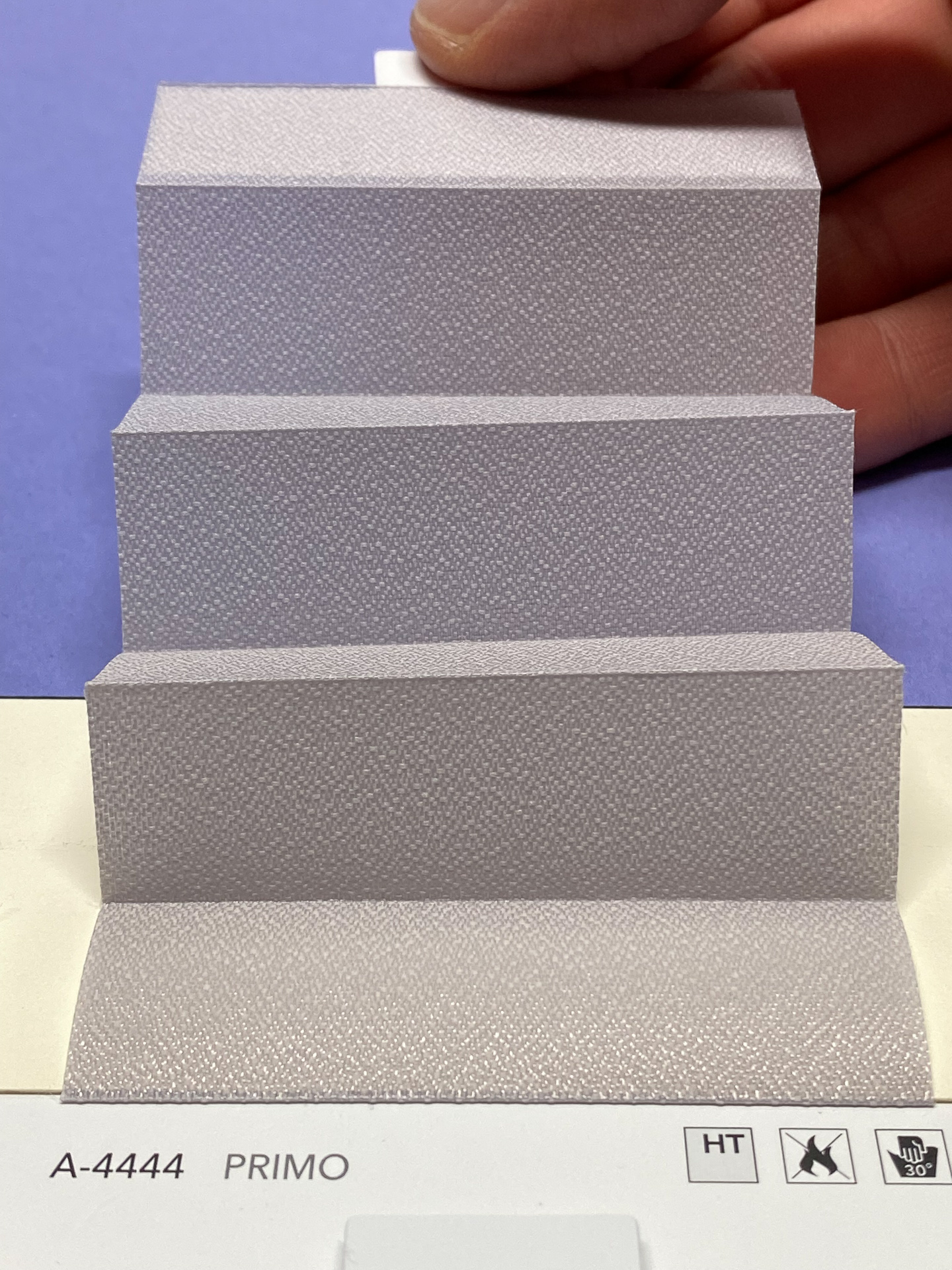 MHZ Plissee Stoff Muster aus der Farbkarte "12 Modern Grey" | Material: 100 % PES