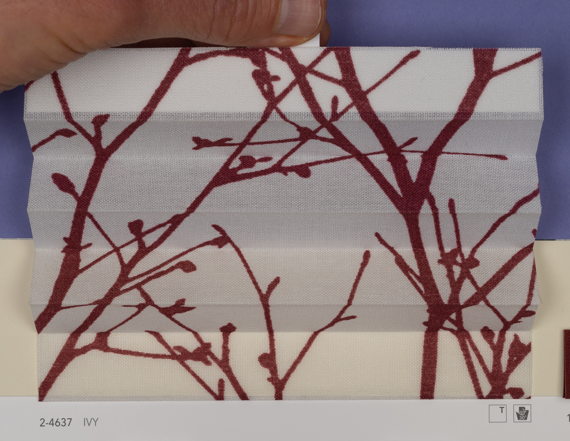 MHZ Plissee Stoff Muster aus der Farbkarte "17 Shiny and Bright" | Material: 100 % PES