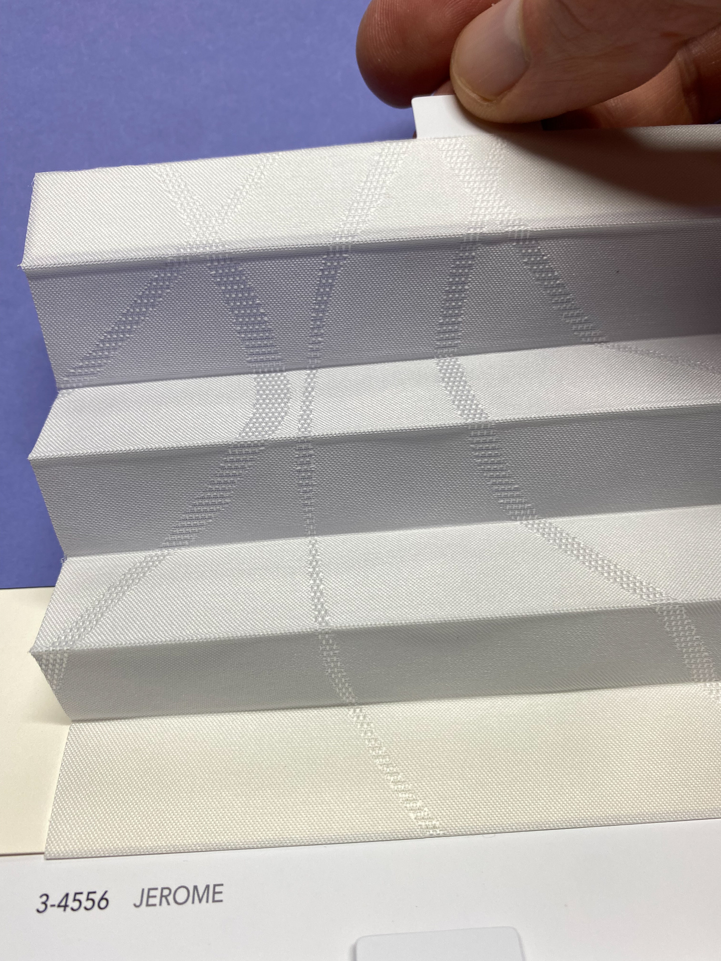 MHZ Plissee Stoff Muster aus der Farbkarte "5 white classics" | Material: 100 % PES