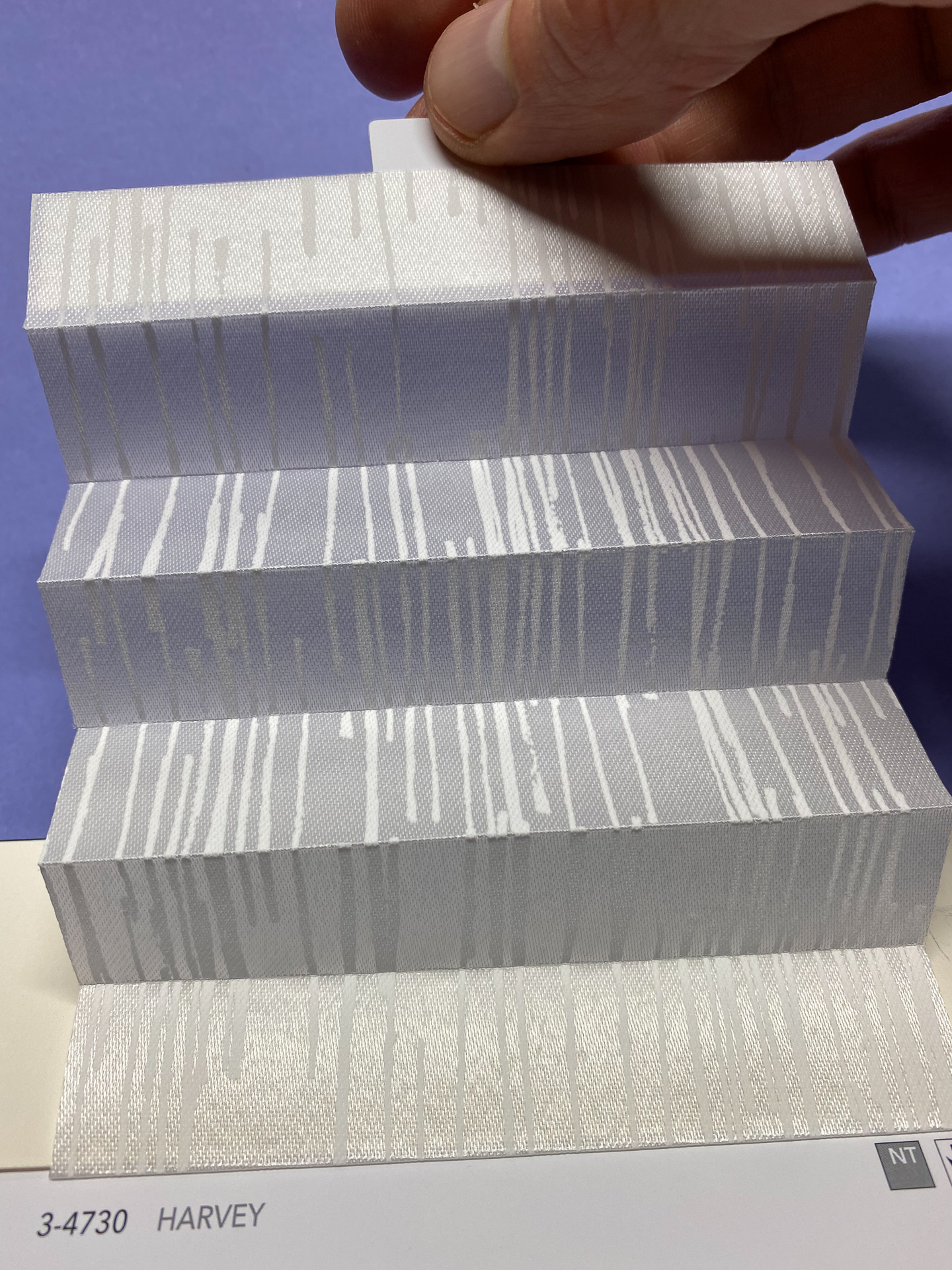 MHZ Plissee Stoff Muster aus der Farbkarte "5 white classics" | Material: 100 % PES