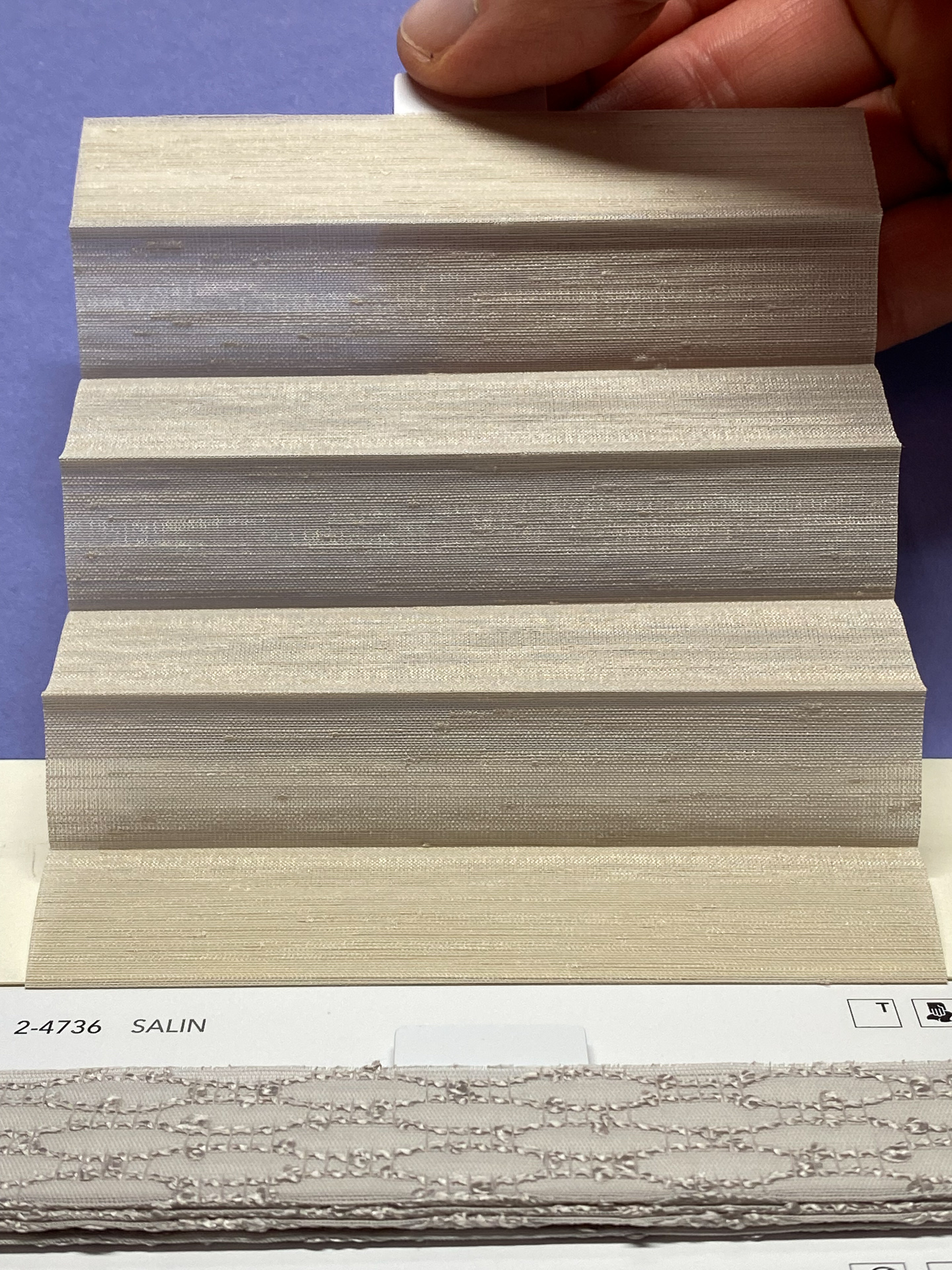 MHZ Plissee Stoff Muster aus der Farbkarte "6 Colors of EARTH" | Material: 100 % PES