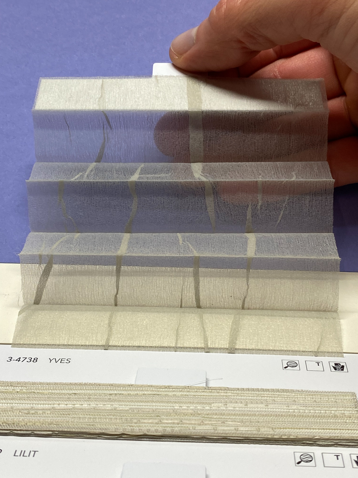 MHZ Plissee Stoff Muster aus der Farbkarte "6 Colors of EARTH" | Material: 100 % PES