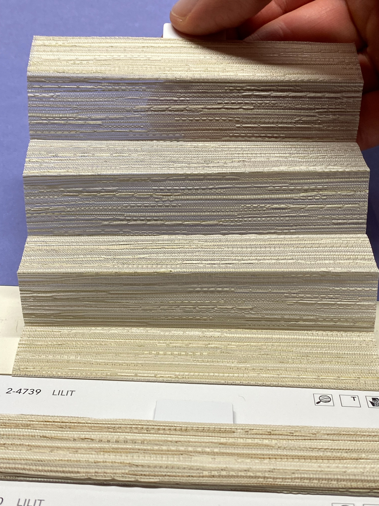 MHZ Plissee Stoff Muster aus der Farbkarte "6 Colors of EARTH" | Material: 100 % PES