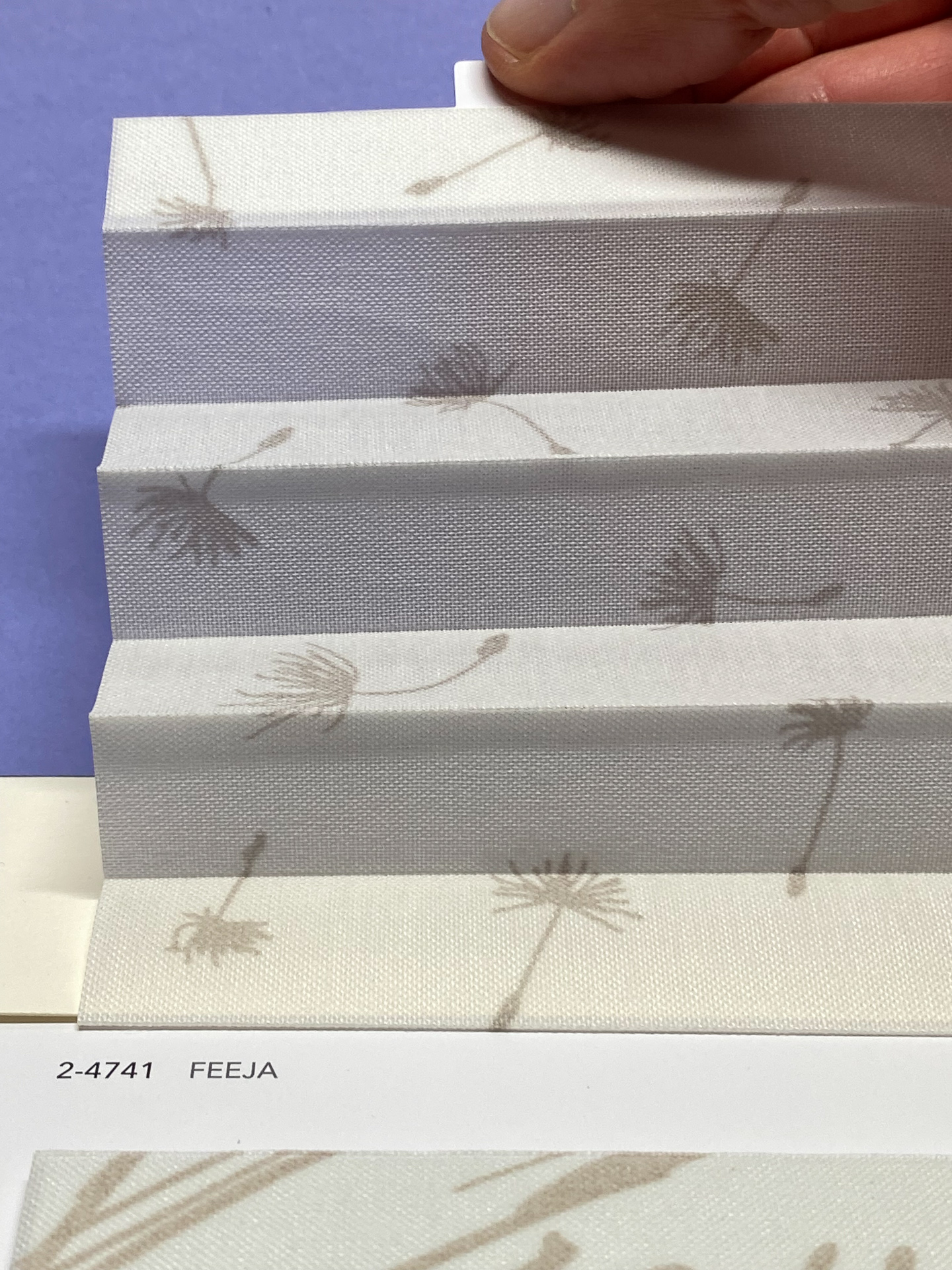 MHZ Plissee Stoff Muster aus der Farbkarte "7 Colors of EARTH" | Material: 100 % PES