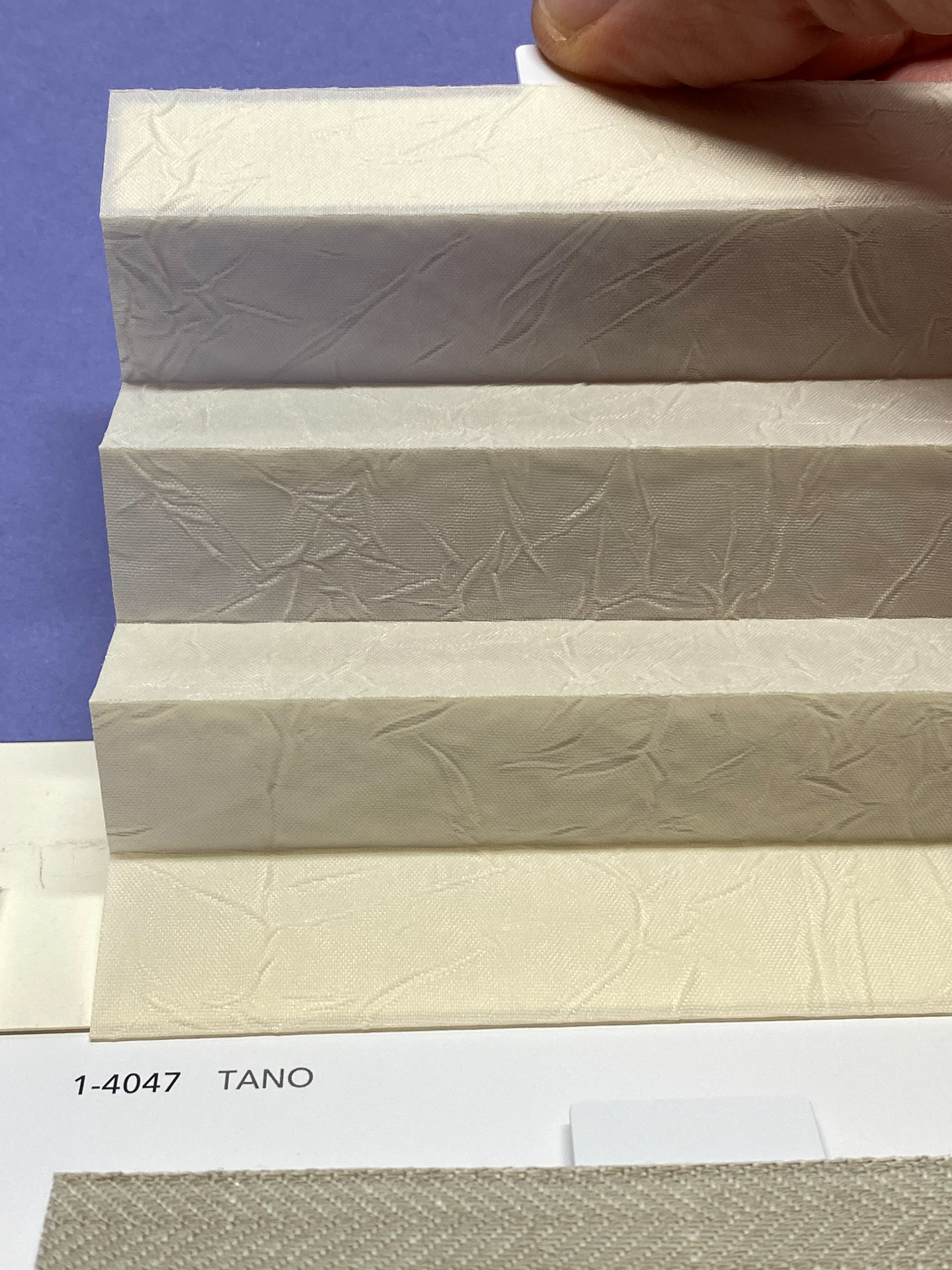 MHZ Plissee Stoff Muster aus der Farbkarte "8 Colors of EARTH" | Material: 100 % PES