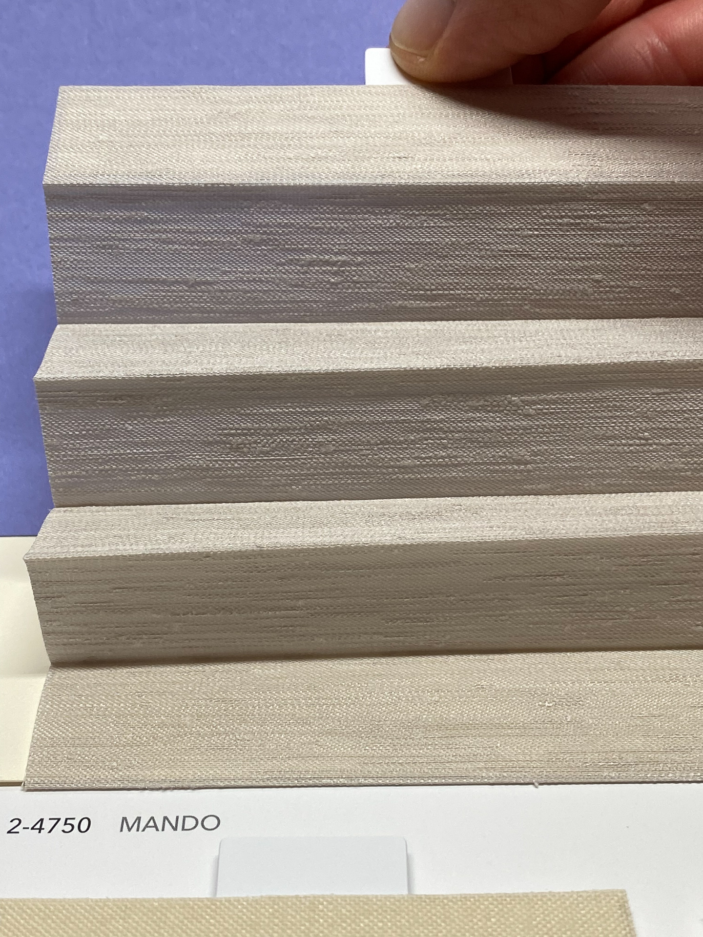 MHZ Plissee Stoff Muster aus der Farbkarte "8 Colors of EARTH" | Material: 100 % PES