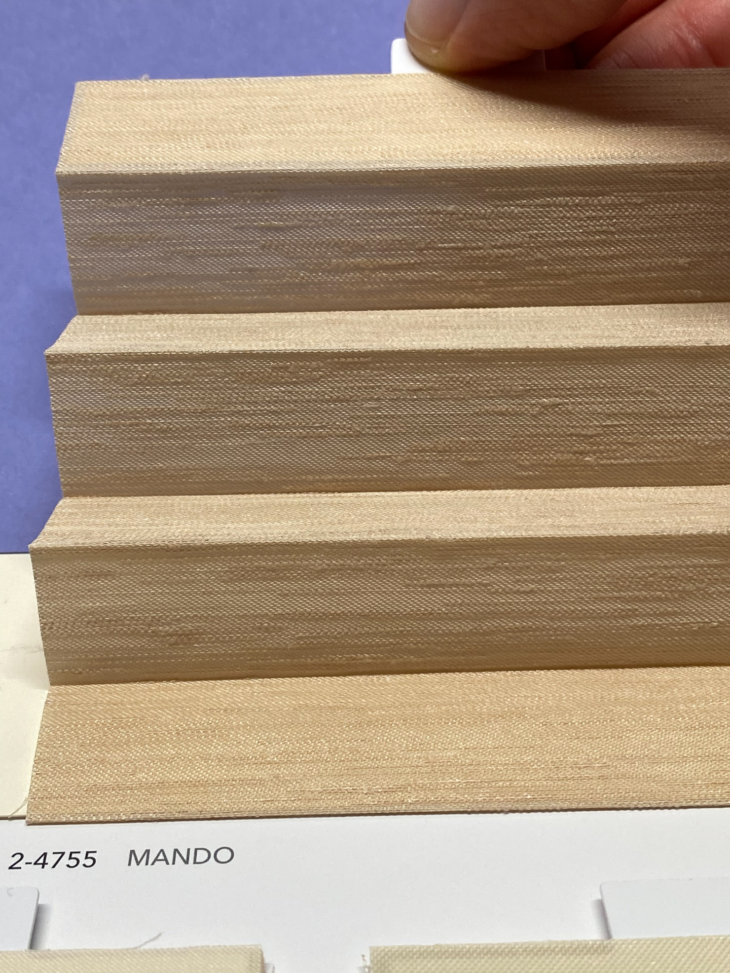 MHZ Plissee Stoff Muster aus der Farbkarte "8 Colors of EARTH" | Material: 100 % PES