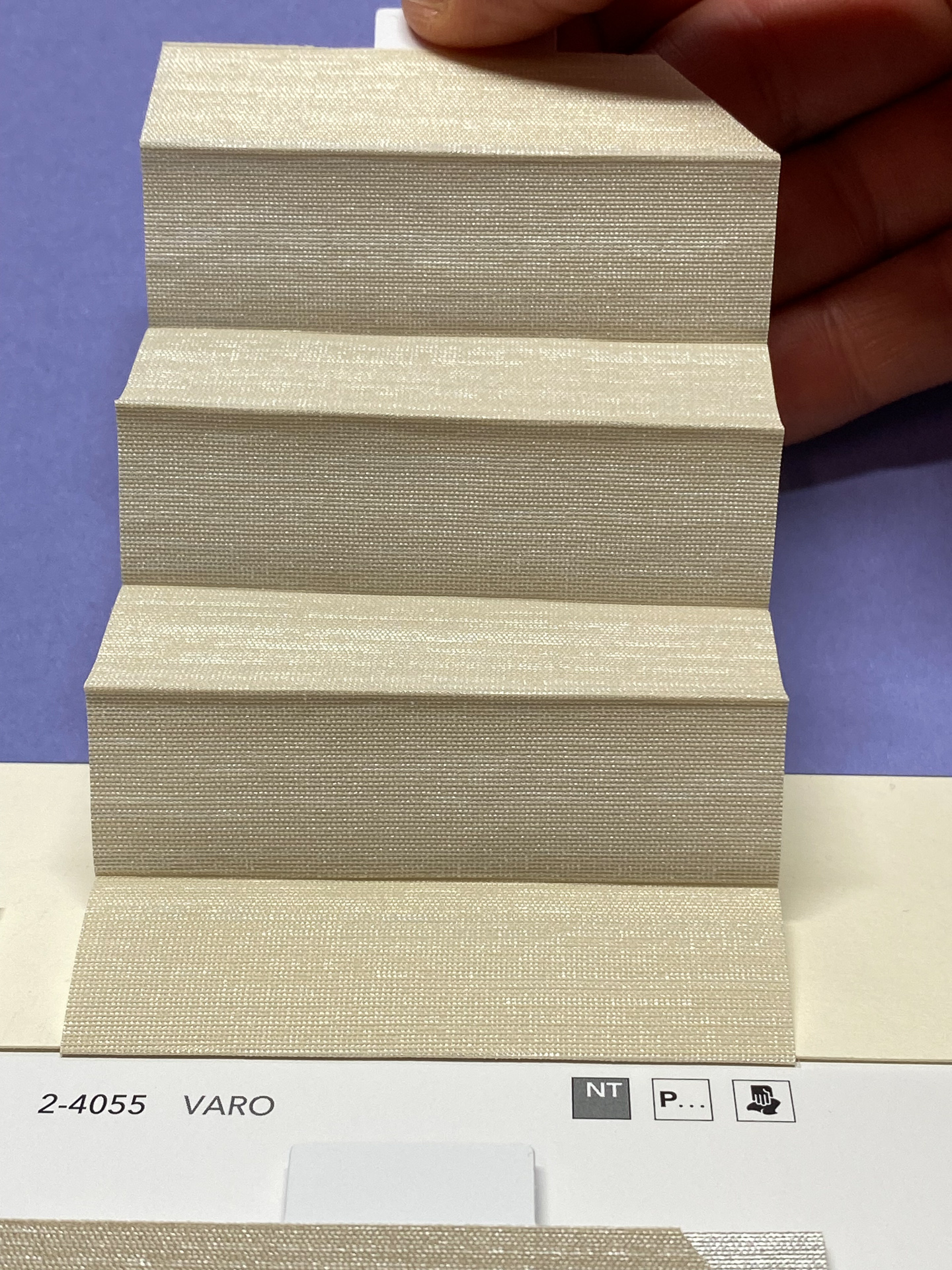 MHZ Plissee Stoff Muster aus der Farbkarte "9 Colors of EARTH" | Material: 100 % PES