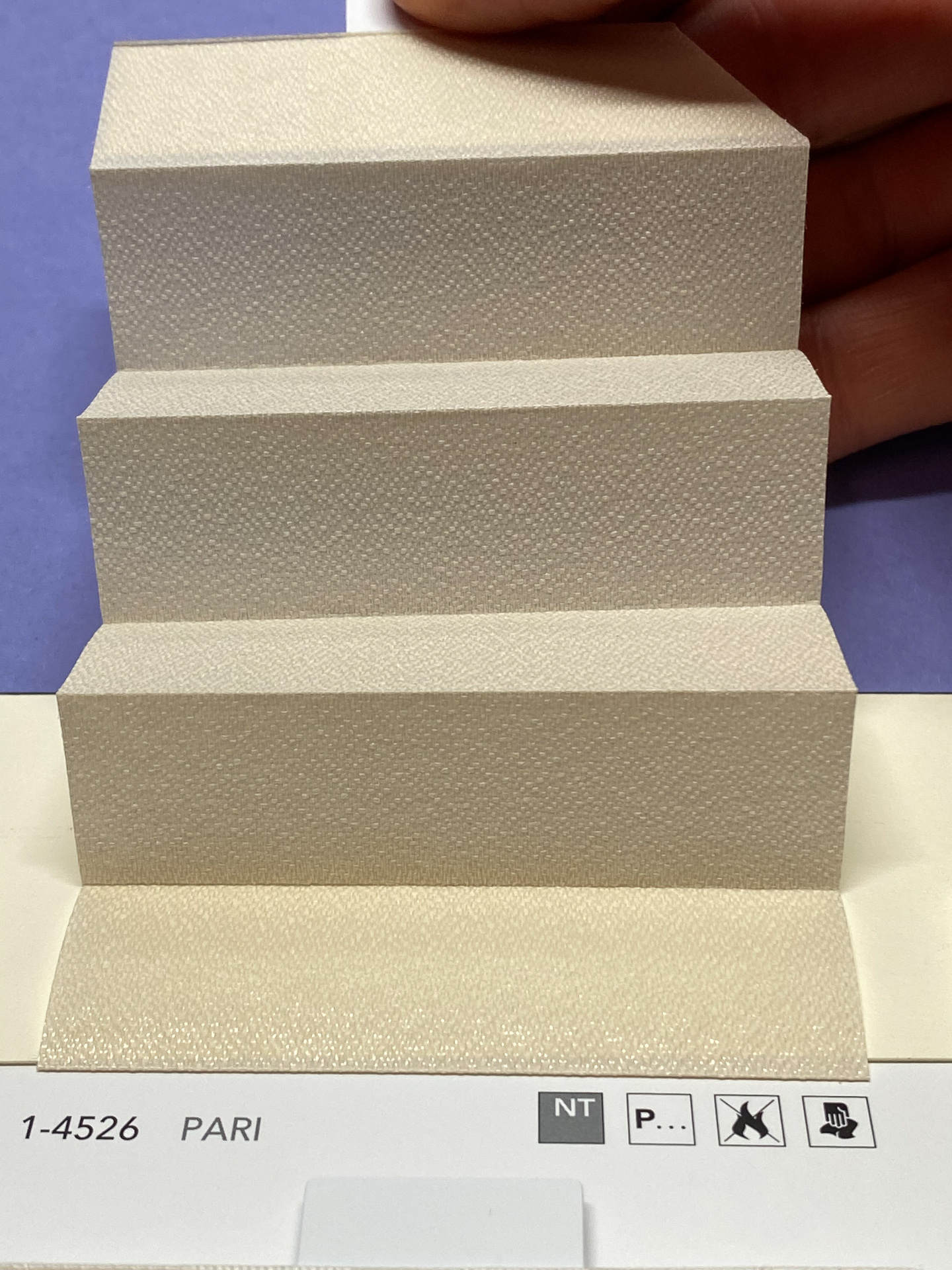 MHZ Plissee Stoff Muster aus der Farbkarte "9 Colors of EARTH" | Material: 100 % PES